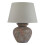 Siena Brown  Round Table Lamp With Linen Shade 1