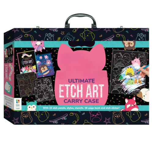 Ultimate Etch Art Carry Case - Squish Squad Kit with Panels, Stencils & Stylus 1