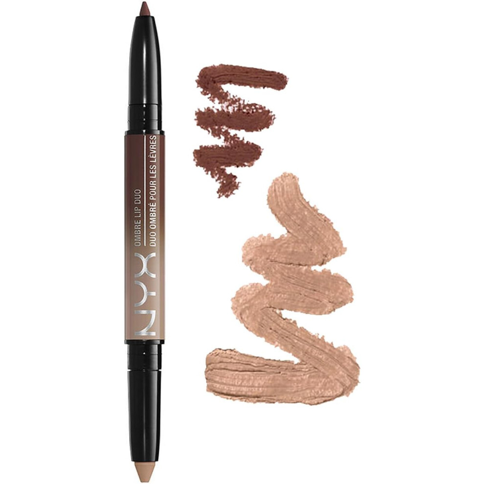 Nyx Professional Makeup Brown New Nyx Ombre Lip Duo - Old06 Cookies & Cream