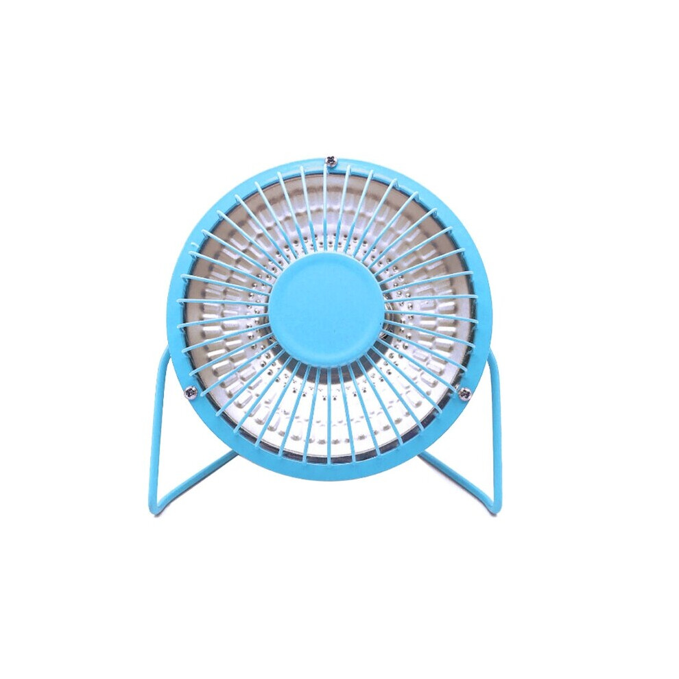 (Blue, 6 inch) 220V Portable Quartz Tube Space Heater - Quiet Electric Desk Fan for Office & Home