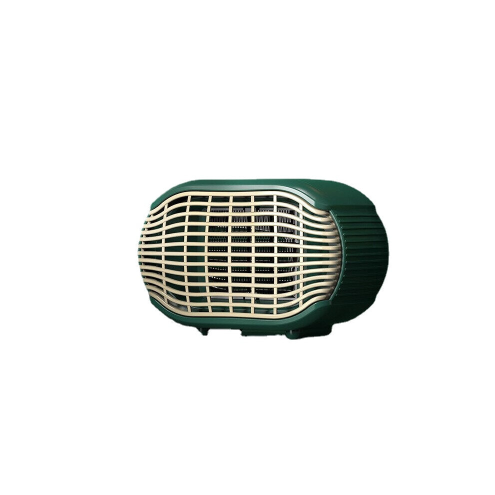 (Dark green, UK) Portable Mini Electric Heater - Silent Fast Heat, Energy-Saving Desktop Warmer for Home & Office