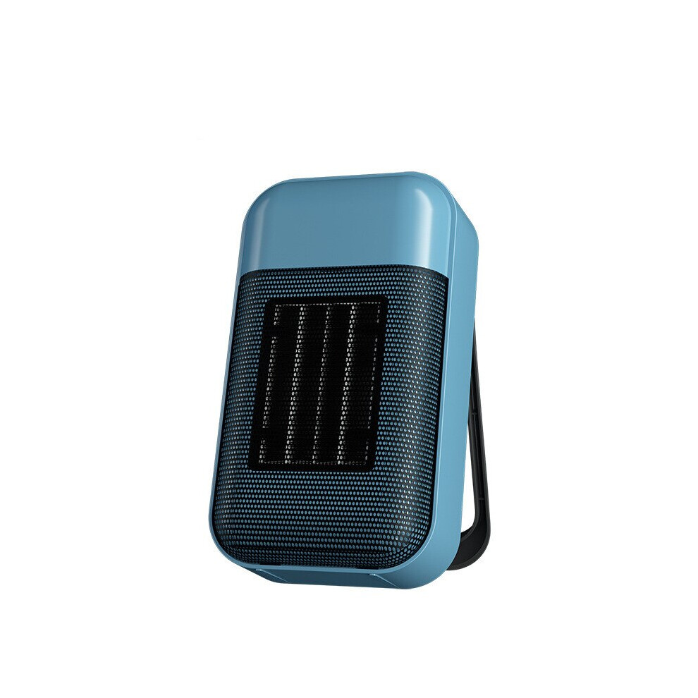 (Blue, EU) 500W Portable Electric Heater Fan - Mini Desktop Radiator for Home & Office