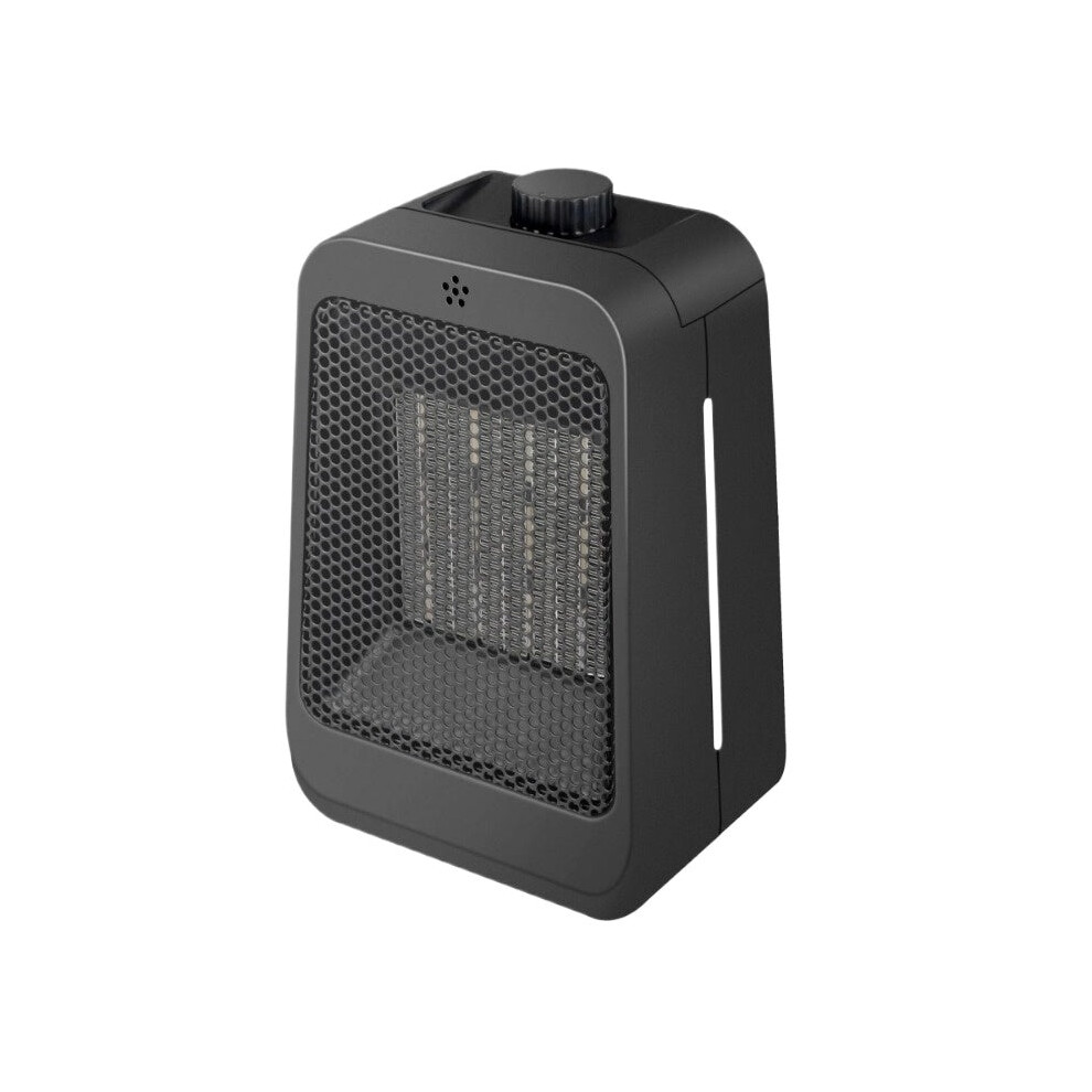 (Knob Mode, EU) PTC Small Heater Fan: 3-Gear Adjustable, Remote Control, Timer, Oscillating Desktop Heater