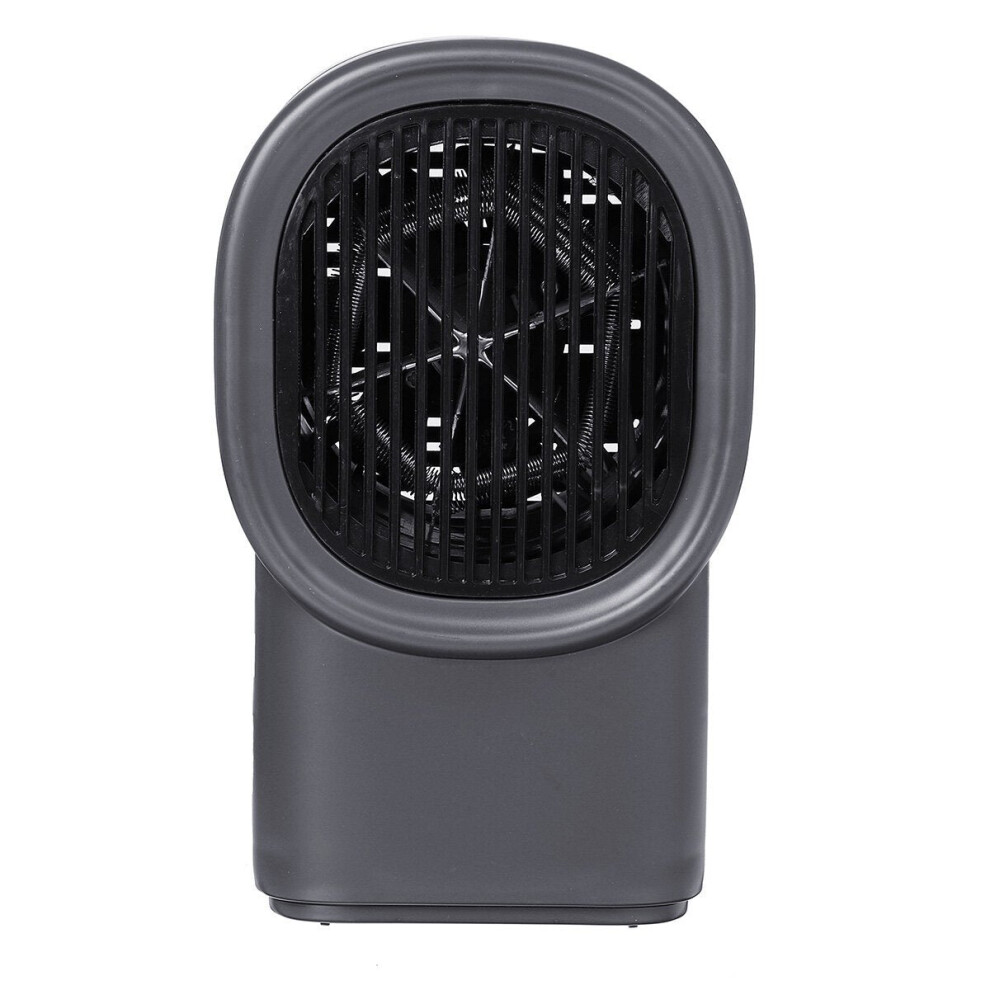 (Dark Grey, EU Plug) 400W Mini Electric Space Heater - Fast Winter Air Warmer Plug-In