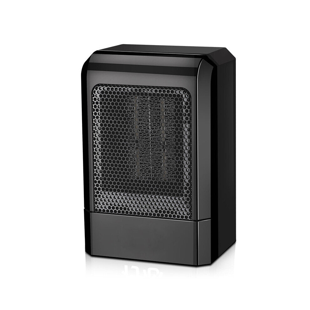 (Black, EU Plug) 500W Portable PTC Ceramic Heater for Home & Office - Desktop Electric Warmer