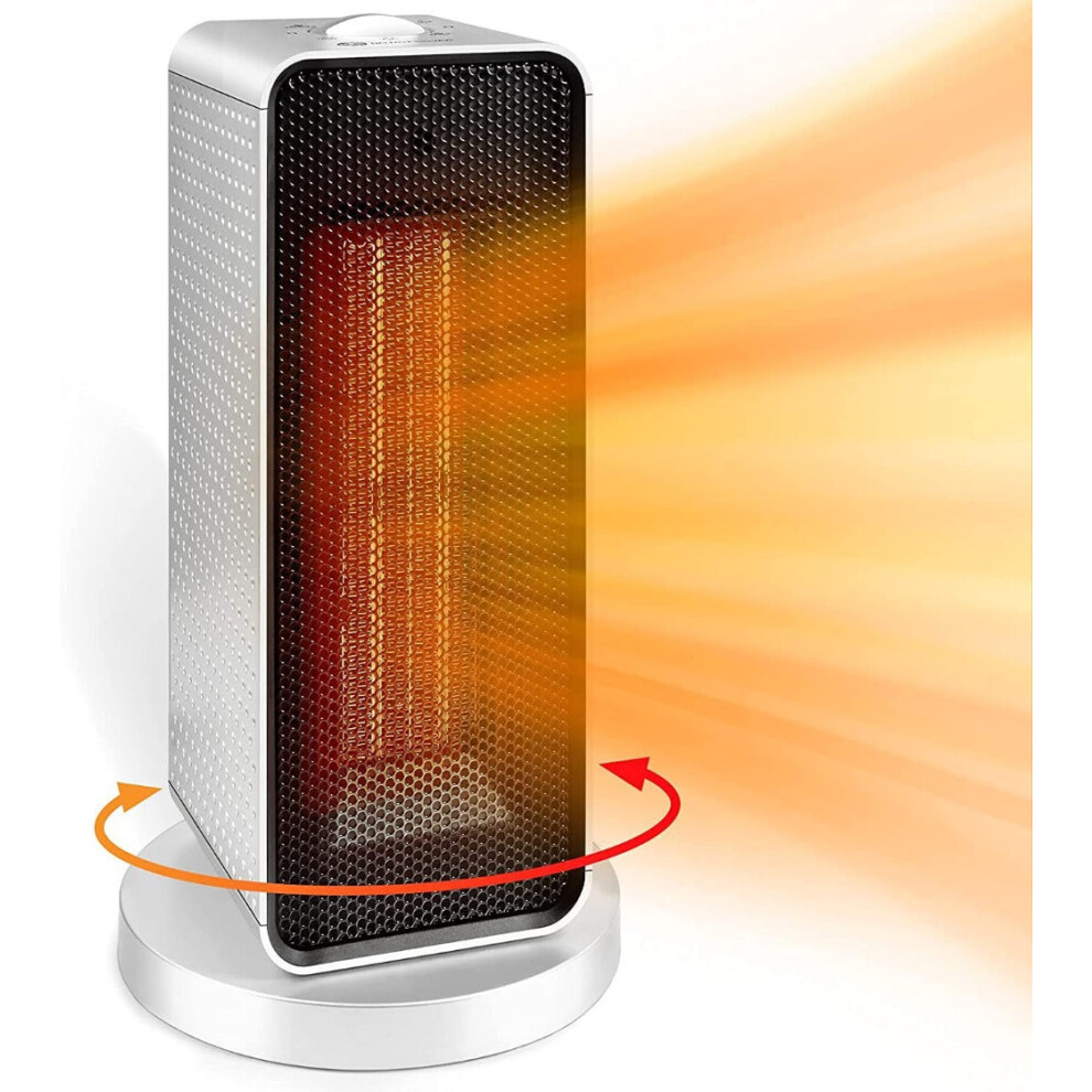 (Sliver, EU) 1200W PTC Ceramic Electric Heater, 110V/220V Home & Bathroom Warmer Fan