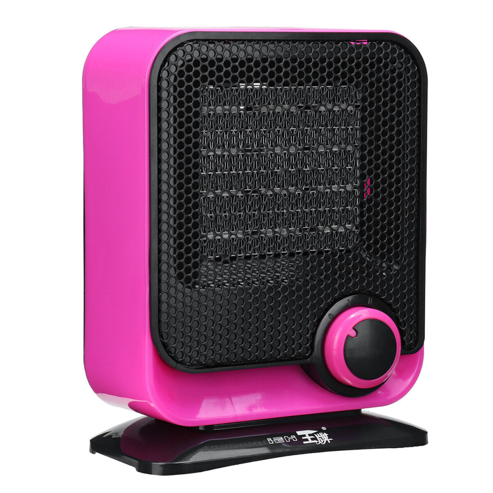 (Pink) 220V 1500W Low-Noise Electric Fan Heater with Adjustable Temperature