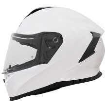 (White, XL) ZORAX Falcon Full Face Motorcycle Motorbike Helmet On Road