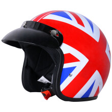 (Union Jack, L) ZORAX 604 Open Face Motorbike Motorcycle Helmet Scooter Mod Retro Helmet
