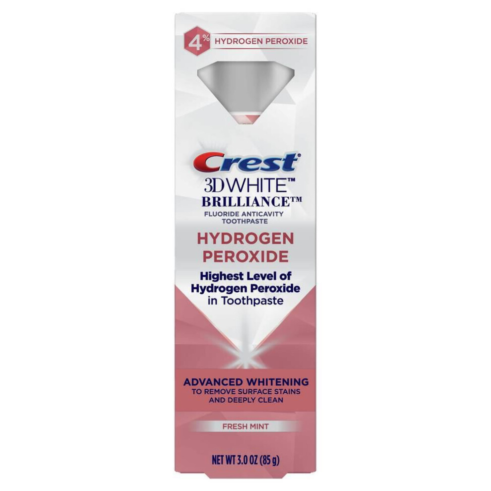 Crest 3D White Brilliance Advanced Whitening Toothpaste, Fresh Mint Flavor, 3 Oz (85 g)