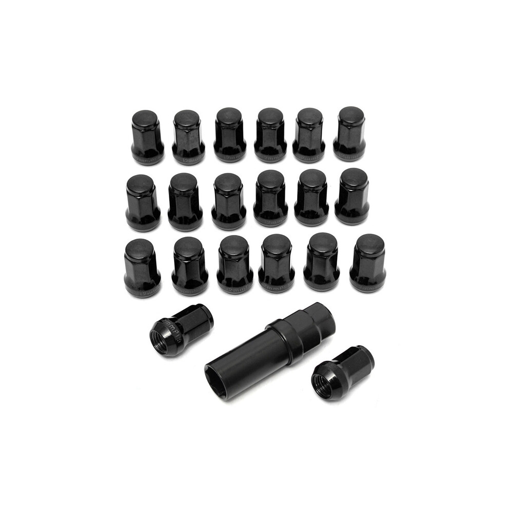 20Pcs M12x1.5 Steel Car Wheels Rims Lug Nuts With Key Extended Tuner Lock Kit 6908250310877