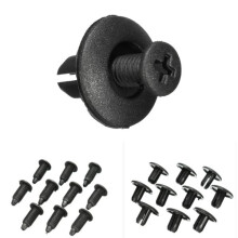 100 stuks 8mm Plastic Rietjes Bevestigingsclips Duwpin Voor Auto Bumper Spatbord