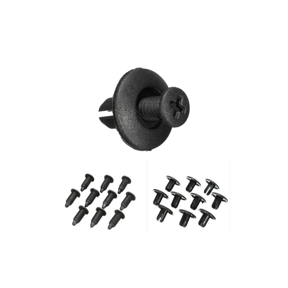 100Pcs 8Mm Plastic Rivets Fastener Clips Pushpin For Car Auto Fender Bumper 604267175305