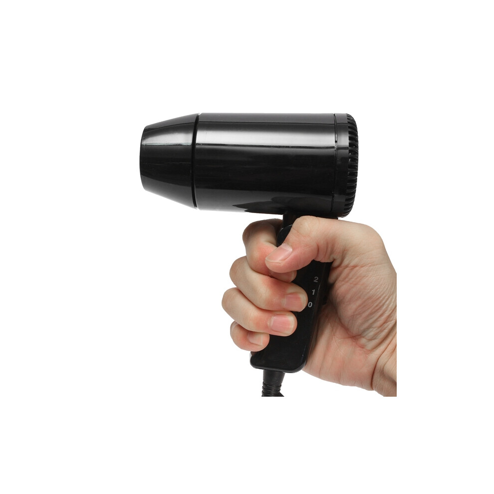 Foldable 12V 216W Car Use Hair Blow Dryer Heat Blower Hot & Cold Wind Carvan Travel Camping