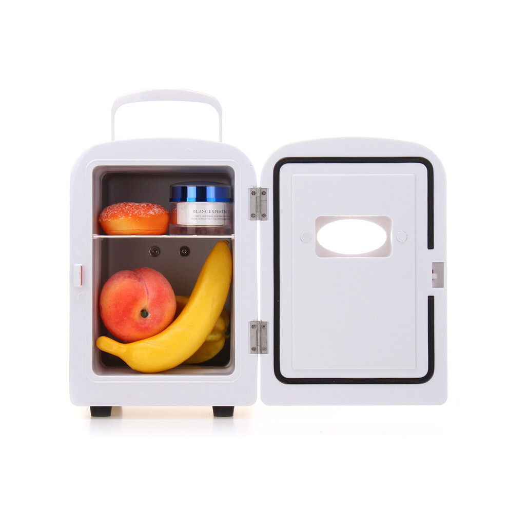 45W 4L Milk Cow Mini Portable Cooler Warmer Car Refrigerator White/Red 6900206882506
