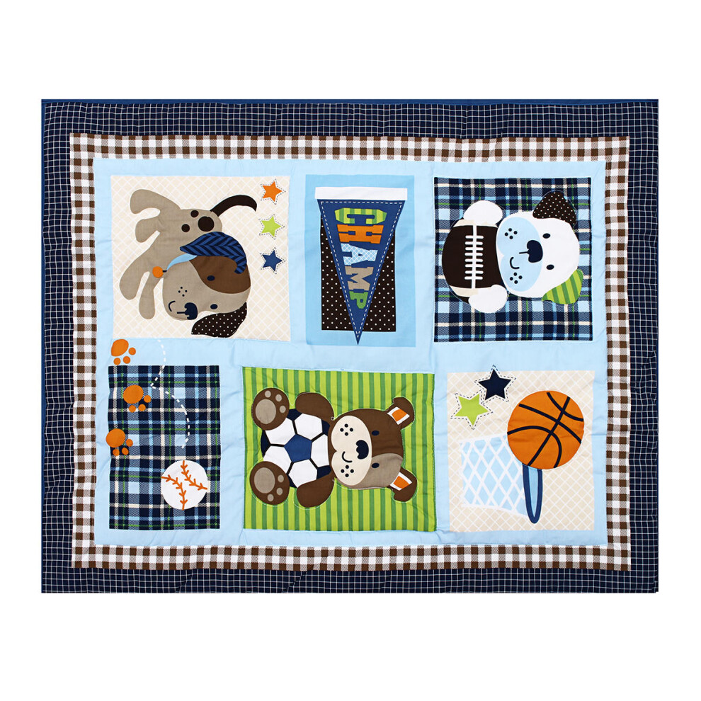 7 Pcs Infant Baby Bedding Sets Crib Cot Set Nursery Quilt Bumper Sheet Blanket Cover