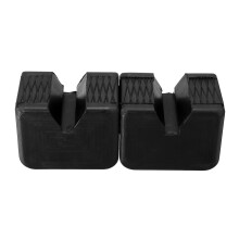 2 stuks zwarte universele auto steunkrik rubberen pads kussen