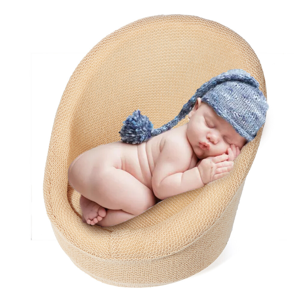 Newborn Baby Photo Props Sofa Seat Small Chair Seat Cushion Photography Shoot Aid Xmas Gift Beige 804033200679