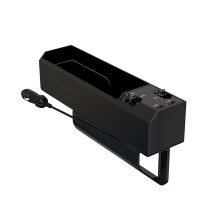 2-USB-Ladegerät Auto Doppelt öffnender Armlehnenbox Mittelkonsole Becherhalter Aufbewahrung