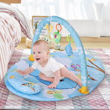 Tapete de Atividades para Bebés com Brinquedos Educativos Tapete de Ginástica para Bebés com Música e Luzes Carpete de Fitness para Bebés Pres