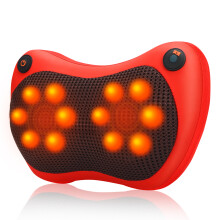 Cuscino Massaggiante Elettrico Vibrante per Spalle e Schiena con Riscaldamento, Impastamento, Terapia a Infrarossi, Massaggiatore Shiatsu per Col