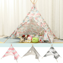 Großes Teepee-Zelt Kinder Baumwoll-Canvas Spielhaus Jungen Mädchen Wigwam