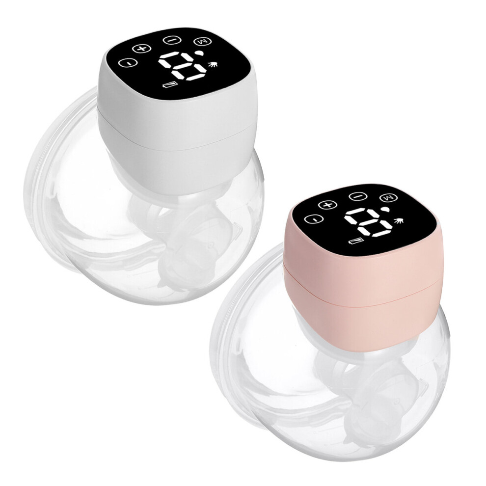 Portable Electric Breast Pump Usb Chargable Silent Wearable Hands-Free Portable Milk Extractor Automatic Milker Bpa Free White/Pink