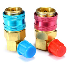 Auto Ac-Systeem R134a Snelle Aansluitadapter Koppelingen Laag Hoog Set HVAC
