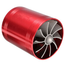 Neuer universeller Auto-Turbo-Supercharger-Luftansaug-Dualventilator-Turbonator-Benzin-Sprit-Sparer