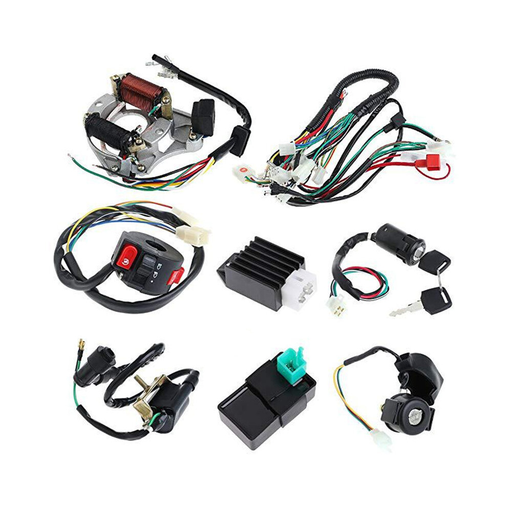 New 50Cc 70Cc 90Cc 110Cc Cdi Wire Harness Assembly Wiring Kit Electric Start Atv Quad 762179092339