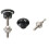 New 30MM Universal Car Mini Engine Hood Lock Modified Button Silver/Black 1