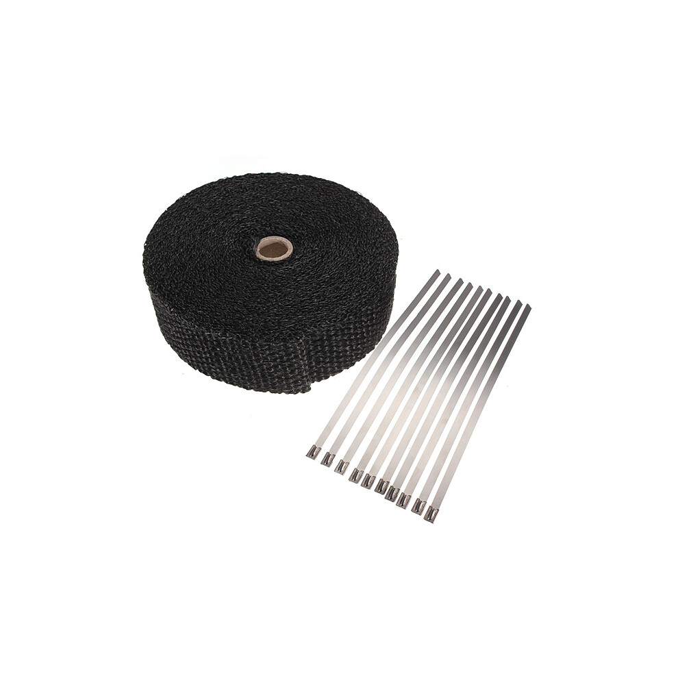 10M Exhaust Header Wrap Insulator Turbo Pipe High Heat Tape Black 190268429702