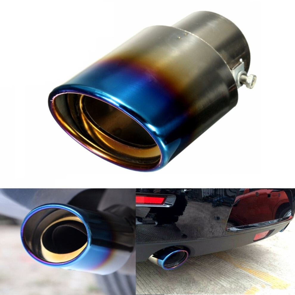 1Pcs Universal Car Auto Stainless Steel Exhaust Muffler Tailpipe Modification 712994919748