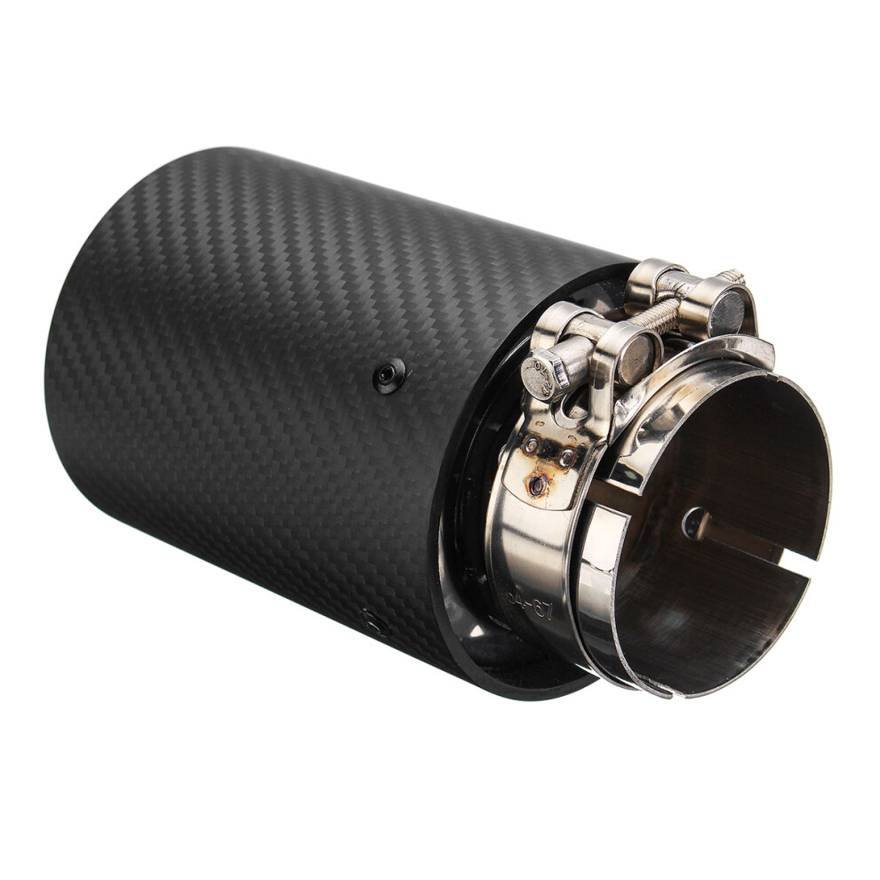 66Mm-93Mm Matt Carbon Fiber Rear Exhaust Tips Steel Muffler Pipes For Bmw M Series 6906136651656