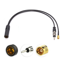 Neuer DAB+FM AM Autoradio Aktive Antennen Konverter Shunt SMB DIN Kabel