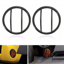 2 peças de grelha de cobertura para luzes de sinalização montadas para Jeep Wrangler JK 2007-2015