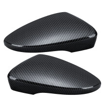 Capa do Espelho Retrovisor Lateral Traseiro em Carbono Preto para VW Passat Scirocco Beetle CC Eos