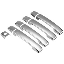 Neue 9-teiliges Chrom-Kunststoff-Außentürgriffabdeckung für Nissan Navara D40 2005–2015