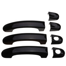 Neues 7-teiliges Set glänzende schwarze Türgriffabdeckungen für VW Transporter T5 T6