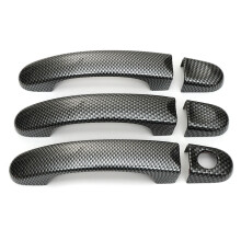 Neues 6-teiliges Set ABS Carbon 3 Türgriffabdeckungen für VW Transporter T5 T6 Caddy für Vans