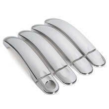 Neue 8-teiliges verchromtes Edelstahl Türgriffabdeckungs-Trimmsatz für VW Transporter T5 Caddy