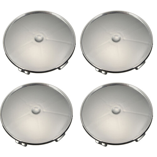 4 x 68mm Copertura del Centro Ruota in Plastica Cromata per BMW E52 E60 E51 E63 E65 E66 1
