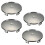 4 x 68mm Copertura del Centro Ruota in Plastica Cromata per BMW E52 E60 E51 E63 E65 E66 1