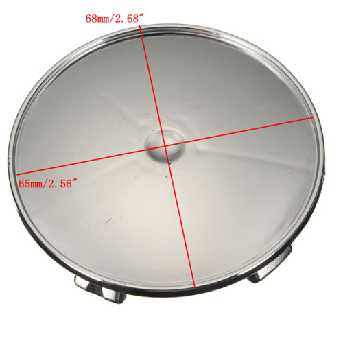 4 x 68mm Copertura del Centro Ruota in Plastica Cromata per BMW E52 E60 E51 E63 E65 E66 2