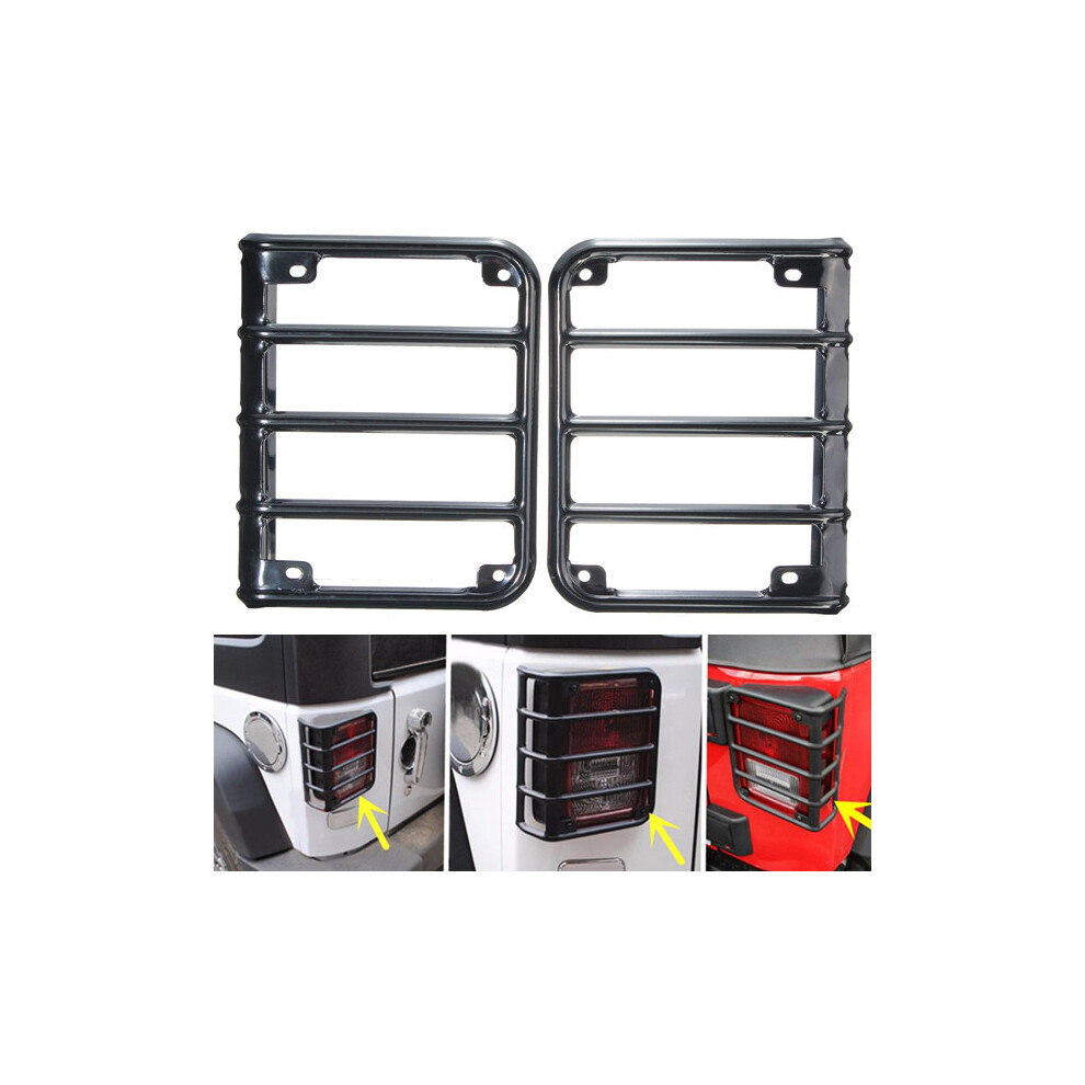 Aluminum Guard Cover Tail Rear Lamp Protector Decor For Jeep Wrangler Jk 2007-2016 Light 799355942423