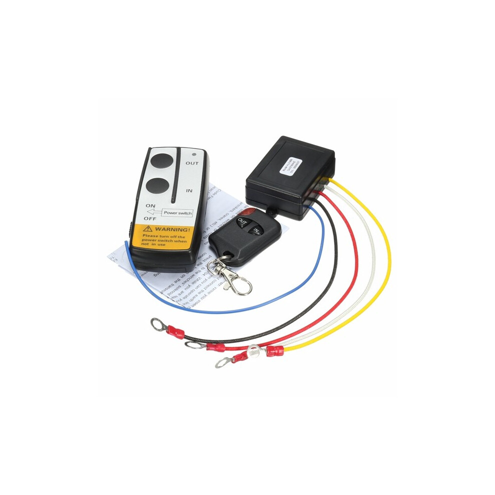 12V 315Mhz 15M/50Ft Winch In Out Wireless Remote Controller Switch Kit For Jeep Truck Atv Suv Light 6901251064442
