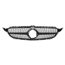 Neue schwarze Front-Diamantgrill mit Kamera für Mercedes Benz W205 C250 C300 C400 C43 AMG 2019+
