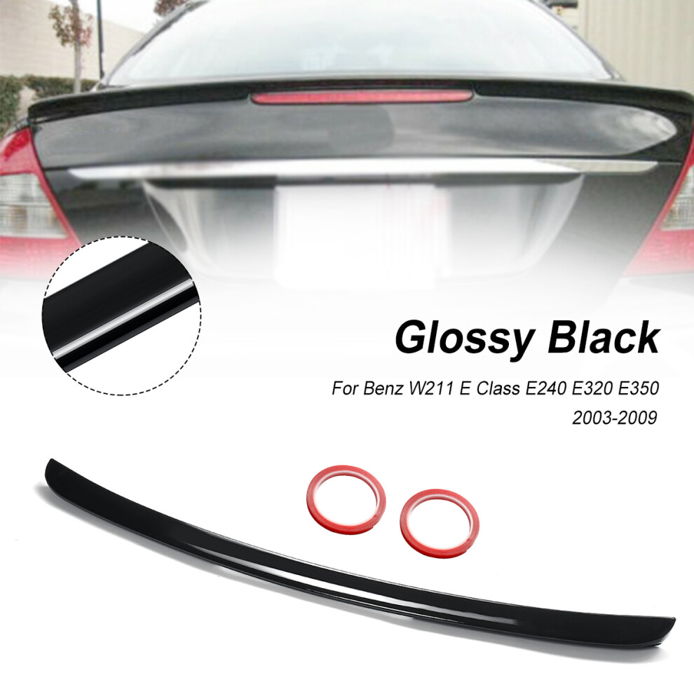 Trunk Spoiler Wing Abs Glossy Highkick Spoiler Wing For Benz W211 E Class 2003 Black 618799540913