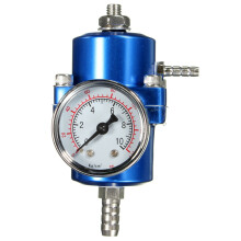 Neuer 0–140 PSI blauer Kraftstoffdruckregler mit einstellbarem Druckmesser