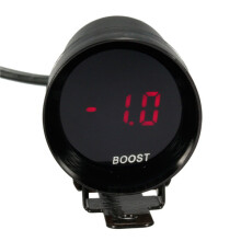 12 V 37 mm Mikro Rote Digitale LED Bar Turbo Boost Messgerät Rauch Linse Schwarzes Gehäuse